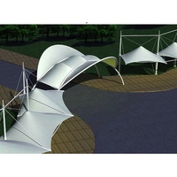 Estructura de Membrana Tensada de Acero PVDF Moderna, Impermeable, Duradera para las Cuatro Estaciones, Cubierta para Techos de Edificios, Toldo, Carpa para Paisajes