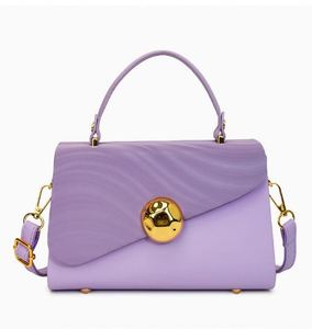 Bolso de Mano de Mujer de Cuero PU de Alta Calidad, Cierre Magnético, Patrón Geométrico, Forro de Poliéster, Correa de Hombro, Antirrobo - Product Image 4