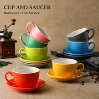 Ensemble tasse et soucoupe à latte en porcelaine de luxe moderne avec logo personnalisé, design raffiné, compatible lave-vaisselle, commande en gros, vente en gros