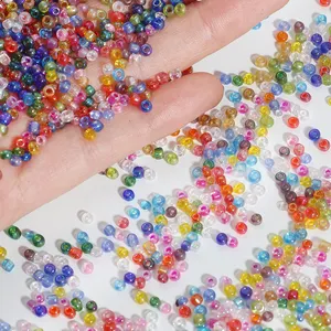 Yiwu all'ingrosso 2mm 3mm 4mm semi di vetro colorato allentato perline in vita gioielli braccialetto Charms perline per gioielli che fanno fornitore