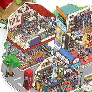 4 feuilles/paquet Autocollants de paysage miniature 2.5D Spécial du jour <span class=keywords><strong>22</strong></span>ème édition Autocollants amusants DIY pour étudiants - Product Image 3