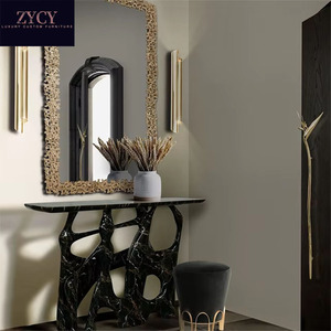 Elegante Consolle d'Ingresso in Metallo di Lusso, <span class=keywords><strong>Design</strong></span> Moderno di Alta Gamma, Montaggio <span class=keywords><strong>a</strong></span> Parete, Costruzione in Legno Massello, Impatto Visivo Sorprendente - Product Image 5