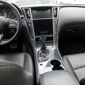 Bộ 5 ốp trang trí trung tâm bảng điều khiển bằng sợi carbon dành cho phụ kiện Infiniti Q50 2014-2022, Q60 2017-2022 - Product Image 6