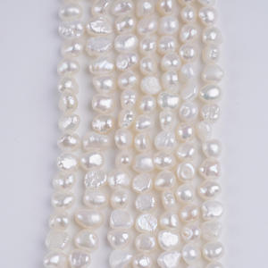 ขายส่งลูกปัดบาโรกสองด้านขนาด 18 ซม. 4-5/5-6 มม. แบบมันเงา มีรูด้านข้าง สำหรับงาน DIY เครื่องประดับทำมือ วัสดุทำมือ - ไข่มุกเม็ดเดี่ยว - Product Image 3