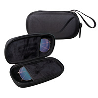 Boîte de rangement pour lunettes en EVA avec fermeture éclair, étui portable pour lunettes de soleil, étui à double fermeture éclair pour lunettes, pour les voyages en plein air
