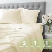 Cloudland luxe doux coton bambou Lyocell charbon de bois reine taille ensemble de draps de lit housse de couette ensemble 4 pièces 300 fils au nombre de