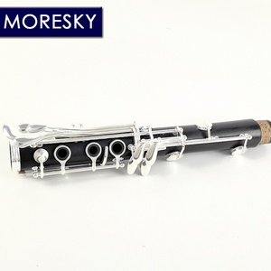 MORESKY Clarinette en ébène/mopane, accordée en La, 18 clés, plaquée argent, MA682 - Product Image 4