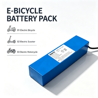 Batteries de scooter électrique 3.0Ah 2.0Ah 18650 avec protection BMS, batterie de vélo électrique 2600mAh, batterie lithium-ion portable 48V 15Ah