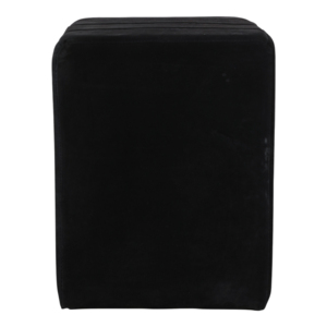 Pouf quadrato in camoscio nero, poggiapiedi in velluto per soggiorno, arredamento casa, sedia da toeletta - Product Image 3