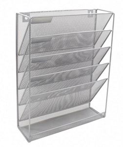 <b>Metal</b> Crafts Stackable 5 Tier Desktops Document Tray Holder Mesh <b>File</b> Trays Iron Wire for School Office Supplies - Product Image 1