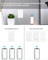 Interrupteur mural intelligent bidirectionnel Wi-Fi/Zigbee/standard US, sans fil, compatible Alexa et Google Home pour mobile