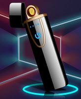 Briquet USB Rechargeable en Gros avec Logo Personnalisé, Chargement Pratique, Plastique Métal, Cadeau d'Affaires, Briquet Portable à Capteur