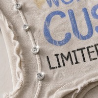 T-shirt tricoté épais et oversize pour homme, col rond, orné de strass, motif dollar au dos, effet vintage délavé, style streetwear