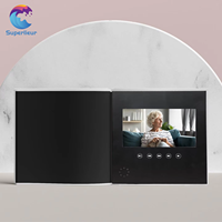 Tarjeta de felicitación con video promocional de marketing con pantalla LCD HD de 7.0 pulgadas