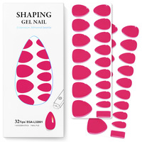 Huizi Nouvelles Bandes d'ongles en gel semi-durci à presser, longue durée, saines, pour extension de gel UV, Wraps d'ongles en gel à presser