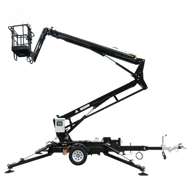 Customized 20m Max Platform Height AC Powered Electric Telescopic Boom Platform Personal Lift Certified 230kg Load Narrow Site