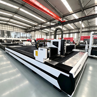 Máquina de Corte Láser de Fibra de Alta Potencia de 6000W, Área de Corte de 4000x2000mm con Fuente Láser Raycus
