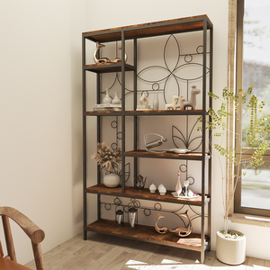 Scaffale in legno moderno libreria marrone per ufficio, - Product Image 5