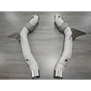 Aks Roestvrijstalen Heatshield Downpipe Voor Ferrari 488 Uitlaat Downpipe - Product Image 5