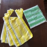 Sacs en plastique HDPE à poignées, imprimés sur mesure, multicolores, rayés, résistants à l'humidité, pour supermarchés et courses