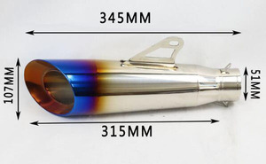 Silenciador de escape modificado para motocicleta, 51mm de entrada con DB Killer para R1 Tmax500 <span class=keywords><strong>ER6N</strong></span> CB400 FZ6 MSX125 Nmax155 - Product Image 6