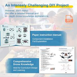Kit de drone quadricoptère à monter soi-même, un projet STEM unique avec moteur sans balais, vol stationnaire à flux optique, retournement à 360 degrés - Product Image 4