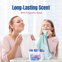 Perles de lessive anti-acariens Airpurgy, 30 pièces, 3 compartiments, capsules de nettoyage parfumées 5-en-1, plus de 80% d'ingrédients actifs