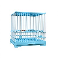Cage à oiseaux carrée moderne de luxe en plastique, portable, avec tiroirs inférieurs en maille, conception anti-évasion, sans fermeture, pour canaris et petits oiseaux