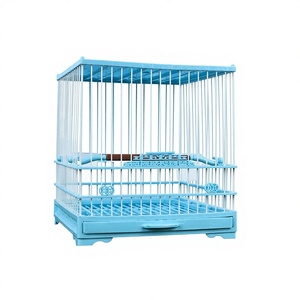 Gabbia per Uccelli Quadrata Moderna <span class=keywords><strong>e</strong></span> Lussuosa in Plastica con Cassetti Inferiori a Rete Portatili <span class=keywords><strong>e</strong></span> Design Anti-Fuga per Canarini <span class=keywords><strong>e</strong></span> Altri Uccelli di Piccola Taglia - Product Image 2