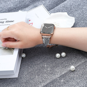 สายรัดข้อมือโลหะกลืนคุณภาพสูงสายนาฬิกาอัจฉริยะสุดหรูสำหรับ Apple Watch Ultra series 9 8 7 5 6 5 4 3 band - Product Image 4