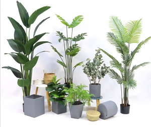 Adorno Decorativo para Sala <span class=keywords><strong>de</strong></span> Estar, Árbol Artificial, Hoja <span class=keywords><strong>de</strong></span> Ficus, Planta en Maceta Simulada, Envuelta en Yute - Product Image 1