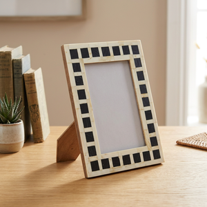 Bone Inlay Square Handmade Vertical Hanging Photo Frame Desktop Display Decorative Image Paintings Holder Certificate Frame BS - Product Image 1