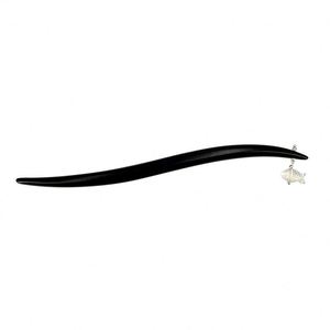 Horquilla de madera de ébano chino y sándalo con diseño de pez, estilo vintage, horquilla vibrante con movimiento, horquilla tipo palillo, palillo para el cabello - Product Image 5