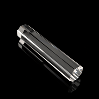 Tige de guidage lumineux hexagonale en verre optique, prisme de guidage lumineux à facettes polies pour instrument de beauté, laser médical, sur mesure