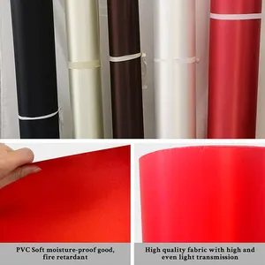 Tecido de alta qualidade com alta e uniforme transmissão de luz em pergaminho para abajur de PVC