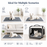 Almohadillas Absorbentes para Mascotas de Carbón de Bambú PE Ecológicas OEM ODM, Marca Privada, Logotipo Personalizado, Embalaje con Control de Olores, Almohadillas para Cachorros, Limpieza