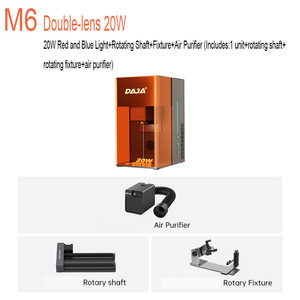 Macchina per Incisione Laser ad Alta Efficienza M6 20W con Luce Rossa e Blu - Adatta per Incisione su Metalli, Legni, Pelli, ecc. - Product Image 1