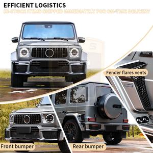 Kit de carrocería de Material PP para <span class=keywords><strong>Mercedes</strong></span> Benz Clase G W464 Upgrade Facelift W465 Bra-B, piezas de carrocería de montaje de parachoques trasero delantero de coche - Product Image 3