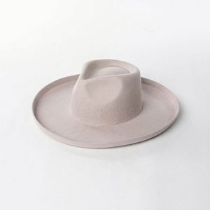 OEM Luxury Women's Fedora Wool Felt Hat Custom Logo Western Wide Brim Cowboy Hat Custom Made Women's Hats Wholesale - Product Image 4