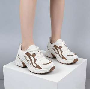 Nouvelles baskets décontractées coréennes pour femmes, collection Printemps-Automne 2026, respirantes, antidérapantes, rehaussantes et épaisses - Product Image 4