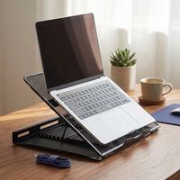 Mesh koelende, antislip, verstelbare computerhouder, opvouwbare ergonomische draagbare laptopstandaard voor bureau