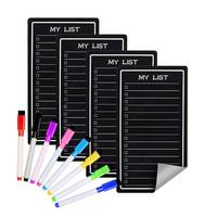 Tableau magnétique portable effaçable à sec et tableau noir UCI Modern Black pour les chambres d'enfants, usage domestique, liste de choses à faire, planificateur