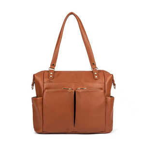Bolsa de pañales de viaje para bebé, bolso de lujo de cuero pu, <span class=keywords><strong>mochila</strong></span> de mamá premium, bolsas de mano para pañales de guardería - Product Image 2