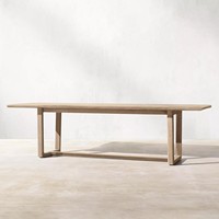 Ensemble de meubles de jardin en teck massif anti-corrosion, style minimaliste moderne, table et chaises pour jardin, hôtel, villa, cour