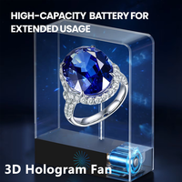 Nouveau ventilateur holographique 3D pour l'éducation en bureau et en intérieur, dispositif d'affichage holographique avec lévitation stéréoscopique, batterie rechargeable, OEM