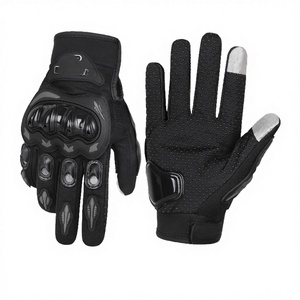 Durable Summer Leather <b>Motorcycle</b> Riding Gloves High <b>Grip</b> Full Finger Windproof for Motorbike Racing and Road Riding - Product Image 2