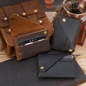 Tarjetero Minimalista Delgado, Monedero de Cuero Genuino para Hombre y Mujer - Product Image 1