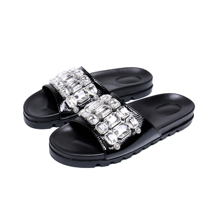 NA214 <span class=keywords><strong>Pantofole</strong></span> in Pelle Fatte a Mano per <span class=keywords><strong>Uomo</strong></span>, Sandali con Cristalli, Ciabatte con Strass, Scarpe da Giardino Taglia Grande - Product Image 6