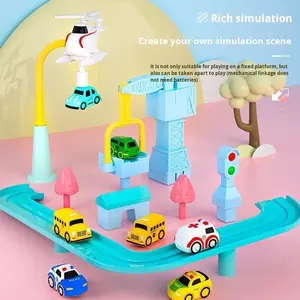 BJQ OEM Jouet d'aventure pour enfants, circuit de course de voitures, parking, ville, sauvetage, train à voies, véhicule éducatif pour garçons et filles - Product Image 5