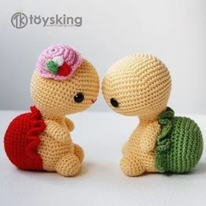 Poupée Animal en peluche à tricot, personnalisé à la main, mignon Amigurumi tortue - Product Image 1